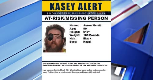 Jason Merrit Mead, Oklahoma Missing Person Case: Jason Merrit, 50, Missing After Last Being Seen on Foot, Authorities Urge Public’s Help – Read More