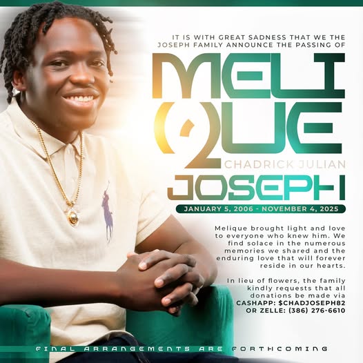 Melique Joseph Palm Coast FL Sudden Death – Melique Joseph Life Ends SUDDENLY: Palm Coast Community Reels From Shocking Loss of Young Life